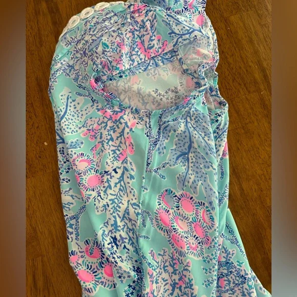 Lilly Pulitzer Joan Tunic Dress SZ S Blue Ibiza Now You Sea Me - Picture 11 of 15